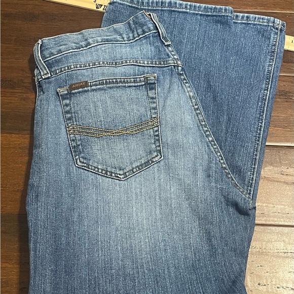 Ariat Jeans Mens 33X34  Blue Brandon  M2 Relaxed Bootcut Denim  Western Cowboy - Picture 12 of 12